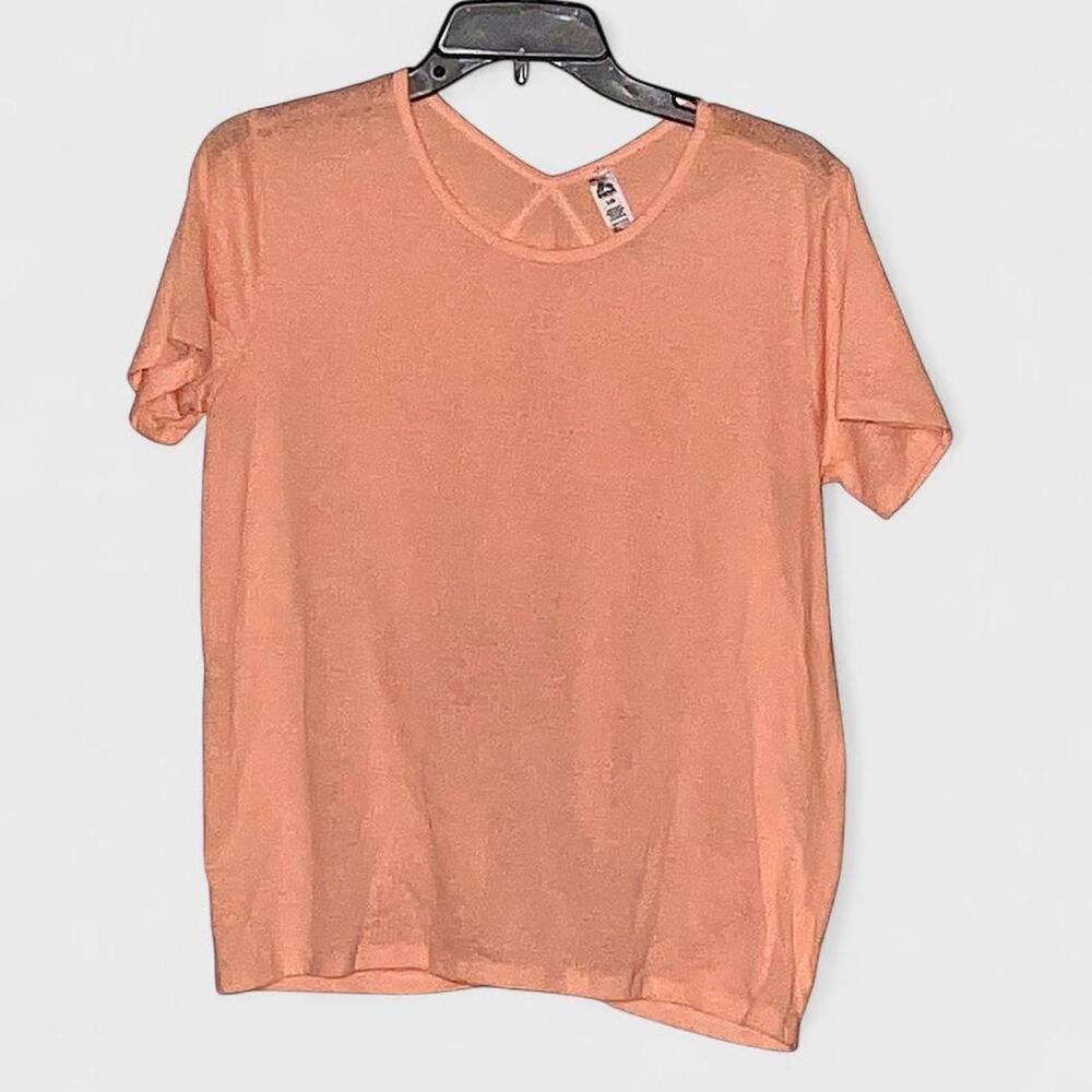 RBX Active Peach Short Sleeve Scoop Neck Shirt - Size L